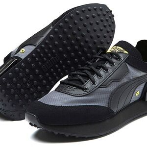 Puma Men's Black and Yellow Sneakers